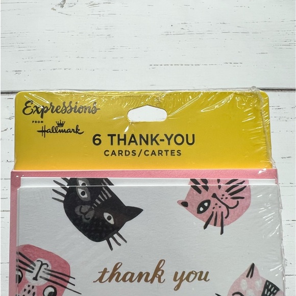 4/$14 6pk Hallmark Expressions Kitty Cats Note Cards Blank Inside NEW SEALED - Picture 3 of 6
